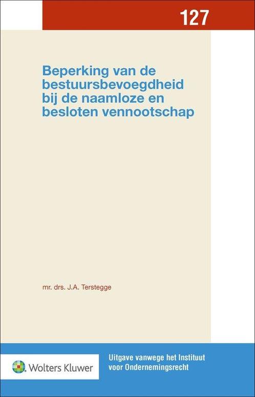 9789013168815 Beperking van de bestuursbevoegdheid bij de..., Boeken, Studieboeken en Cursussen, Nieuw, Verzenden