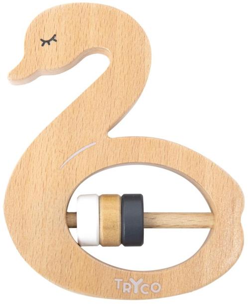 Tryco Zwaan Houten Rammelaar TR-353007, Kinderen en Baby's, Speelgoed | Babyspeelgoed, Rammelaar, Nieuw, Verzenden