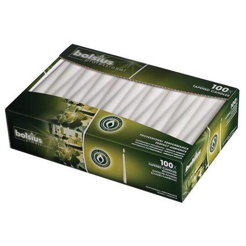Kaars Bolsius, Gotisch 25cm, wit, verpakt per 100st, Zakelijke goederen, Horeca | Keukenapparatuur, Nieuw in verpakking, Verzenden
