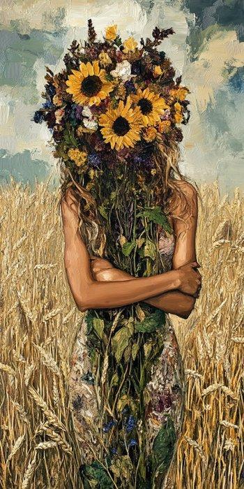 Anne Dias (1985) - (XXL) Giant Season Of Warmth, Antiek en Kunst, Kunst | Schilderijen | Modern