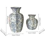 Handgeschilderde Blauw-Witte Porseleinen Vaas Decoratie, Verzenden, Nieuw