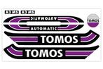 Tomos Stickerset glans standaard automatic zwart / paars..., Ophalen of Verzenden, Nieuw