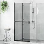 vidaXL Inloop douche wand Zwart en donkertransparant 90 x, Doe-het-zelf en Verbouw, Sanitair, Verzenden, Nieuw