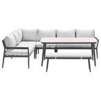 Garden Impressions Tineo lounge dining set 6-delig - donker, Verzenden, Nieuw