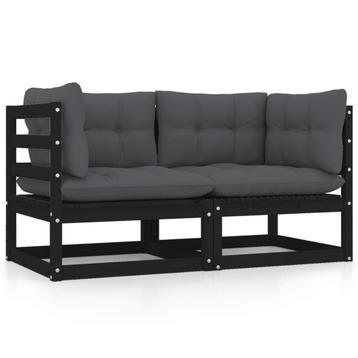 Hoekbank Zwart Hout | Retourdeal | Lounge voor de Zomer beschikbaar voor biedingen