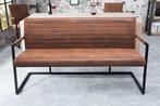 industrieele sledebank LOFT 160cm vintage bruin met, Ophalen of Verzenden, Nieuw