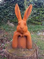 sculptuur, THINKING RABBIT - 40 cm - Gietijzer
