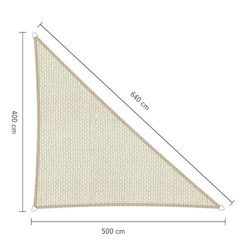 90 graden schaduwdoek - Ivoor - Waterdoorlatend - 4,0 x 5,0, Tuin en Terras, Schaduwdoeken, Ophalen of Verzenden