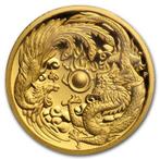 Gouden Dragon and Phoenix 1 oz 2018 (5.000 oplage), Postzegels en Munten, Munten | Oceanië, Goud, Losse munt, Verzenden