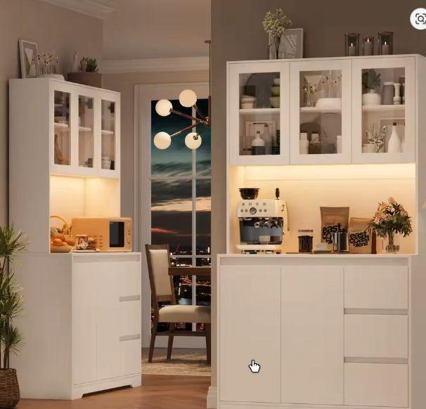 Keukenbuffetkast 180cm met LED, Lades en Stopcontact, Huis en Inrichting, Keuken | Keukenelementen, Nieuw, Verzenden