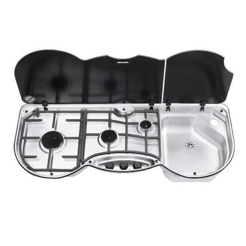 Thetford Kookplaat 3-Pits met Spoelbak Rechts Serie 353, Caravans en Kamperen, Kampeeraccessoires, Nieuw
