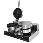 GGM Gastro | Wafelijzer - Dubbel - Handmatig - 2,6 kW - |, Verzenden, Nieuw in verpakking, Overige typen