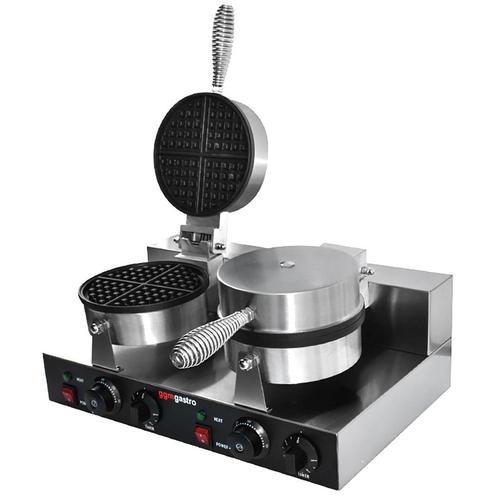 GGM Gastro | Wafelijzer - Dubbel - Handmatig - 2,6 kW - |, Zakelijke goederen, Horeca | Keukenapparatuur, Nieuw in verpakking
