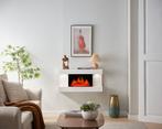 BALDERIA Helvik Elektrische Wandhaard - Wit - 1800W, Nieuw, Vrijstaande haard, Elektrische haard
