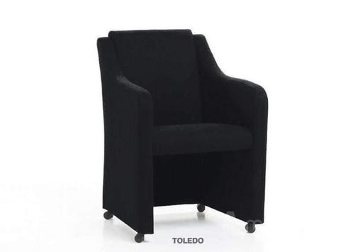 Eetkamerstoel Toledo - eetkamerstoelen - Zwart, Huis en Inrichting, Stoelen, Zwart, Nieuw, Stof