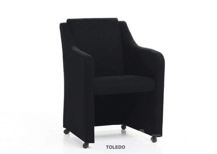 Eetkamerstoel Toledo - eetkamerstoelen - Zwart, Huis en Inrichting, Stoelen, Zwart, Nieuw, Stof