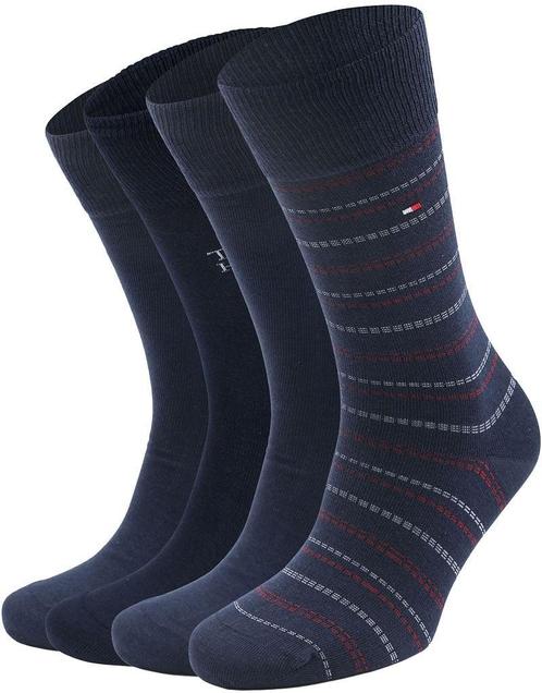 Tommy Hilfiger Giftbox 4-Pack Navy maat 43-46 Heren, Kleding | Heren, Sokken en Kousen, Blauw, Nieuw, Verzenden