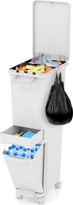 2dekans | Coast Afvalemmer met 3 Compartimenten - Kunststof, Huis en Inrichting, Ophalen of Verzenden, Zo goed als nieuw