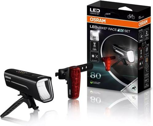 Osram LEDsBike Race 80 Lux LED Fietslamp Set Voor-Achter..., Auto-onderdelen, Verlichting, Nieuw, Ophalen of Verzenden