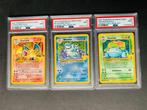 Pokémon - 3 Graded card - Charizard, Venusaur, Blastoise, Nieuw