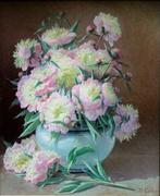 Louis Victor Gesta (1828-1894) - Peonies in a porcelain vase