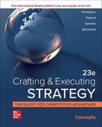 Boek ISE Crafting and Executing Strategy: Concepts 978126437, Verzenden, Zo goed als nieuw