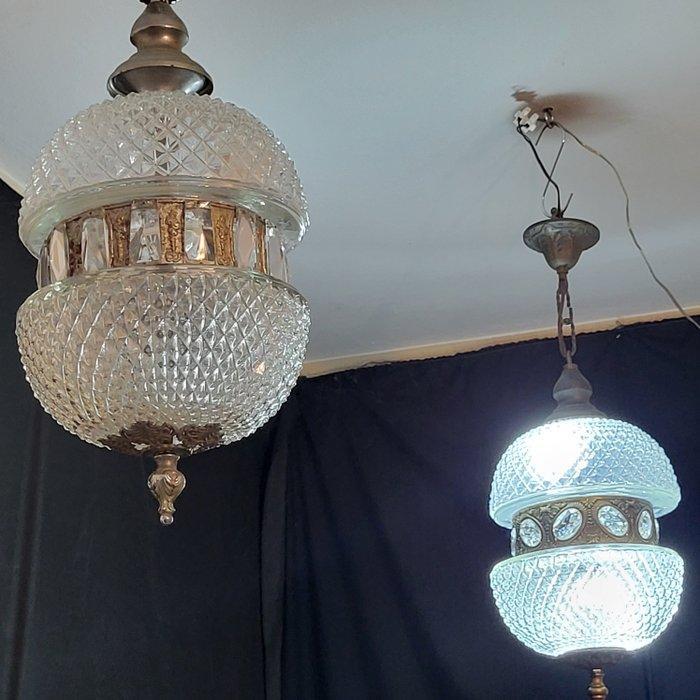 Plafondlamp (2) - Glas, Antiek en Kunst, Curiosa en Brocante