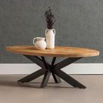 Salontafel Mangohout Ovaal Oscar 130x70 cm, Huis en Inrichting, Tafels | Salontafels, 100 tot 150 cm, Verzenden, Nieuw, 50 tot 100 cm