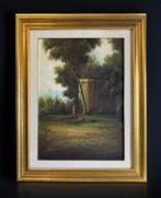 Giulio Servolini (1932) - Paesaggio con rudere romano e, Antiek en Kunst, Kunst | Schilderijen | Klassiek