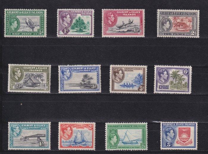 Gilbert- en Ellice-eilanden 1939 - Volledige serie 12, Postzegels en Munten, Postzegels | Europa | UK