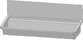 RVS 304 Wastrog met 2 kranen | 120x19,7x47,4 cm, Zakelijke goederen, Horeca | Meubilair en Inrichting, Verzenden