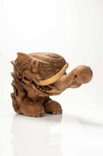 A pair of wooden Kibana  depicting Baku  - sculptuur Hout