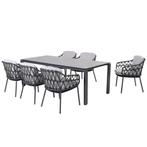 Goa Calpi dining tuinset 7 delig 220x95xH75cm HPL 4 Seasons, Tuin en Terras, Tuinsets en Loungesets, Ophalen of Verzenden, Nieuw