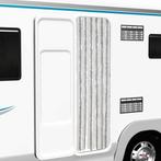 vidaXL Vliegengordijn 56x200 cm chenille lichtgrijs en wit, Huis en Inrichting, Stoffering | Gordijnen en Lamellen, Verzenden