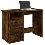 vidaXL Bureau 102x50x75 cm bewerkt hout gerookt eikenkleurig, Huis en Inrichting, Bureaus, Verzenden, Nieuw