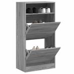 vidaXL Schoenenkast 60x34x116 cm bewerkt hout grijs sonoma, Huis en Inrichting, Verzenden, Nieuw