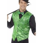 Groen pailletten vestje voor heren - Groene kleding, Kleding | Heren, Carnavalskleding en Feestkleding, Ophalen of Verzenden, Nieuw