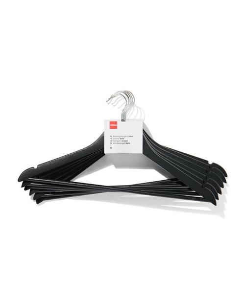 HEMA Kledinghangers zwart hout - 6 stuks, Huis en Inrichting, Kasten | Kledingkasten, Nieuw, Verzenden