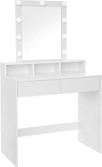 Kaptafel - make up tafel - met spiegel en lampen - met 2 beschikbaar voor biedingen