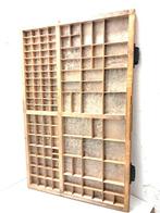 Vitrinekast - Printers tra - Hout - 83x 53 cm