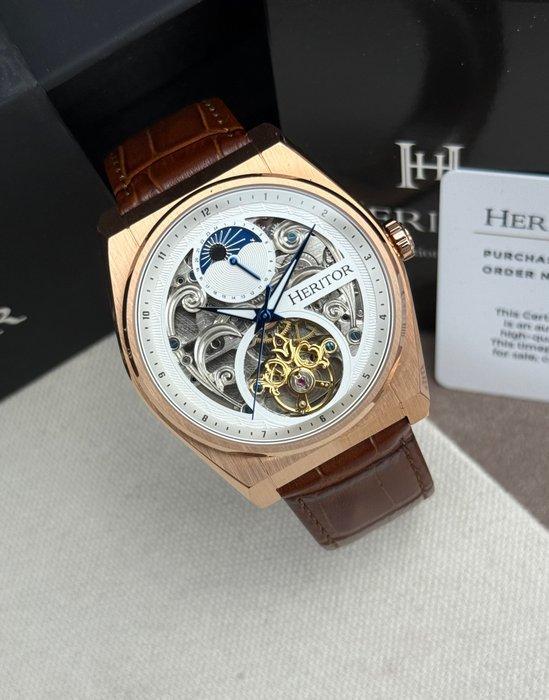 Heritor - Heritor Automatic Daxton Skeleton - Brown/Rose, Sieraden, Tassen en Uiterlijk, Horloges | Heren