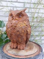 Beeld, large heavy owl cast metal - 20 cm - Gietijzer