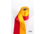 Nationaal vlag lint geel/rood bv spanje 100 mm breed, per 1, Huis en Inrichting, Ophalen of Verzenden, Nieuw