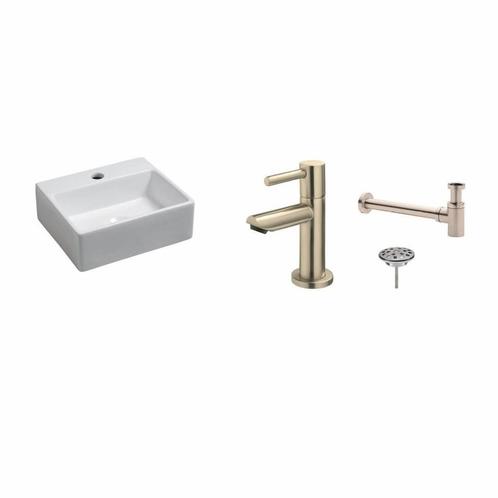 Fonteinset pontos 32X29 Cm Rvs (Keuze Uit 8 Kranen), Doe-het-zelf en Verbouw, Sanitair, Ophalen of Verzenden