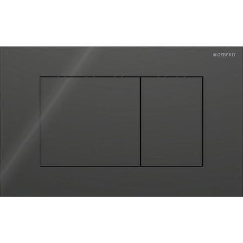 Geberit Drukplaat Sigma 40, 2-toets Square Glas Zwart, Doe-het-zelf en Verbouw, Sanitair, Overige typen, Nieuw, Chroom, Ophalen of Verzenden
