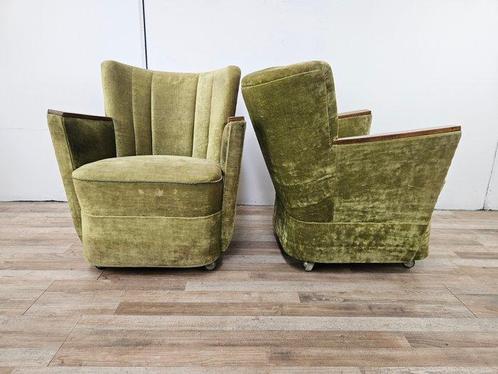 Fauteuil (2) - Cocktailfauteuils Art Deco jaren 50 2/2 -, Antiek en Kunst, Kunst | Designobjecten