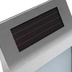Izoxis Zilver huisnummer met schemersensor en zonnepaneel, Tuin en Terras, Buitenverlichting, Ophalen of Verzenden, Nieuw