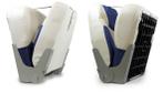 Bootstoel opvouwbaar set van 2 kunstleer blauw en wit