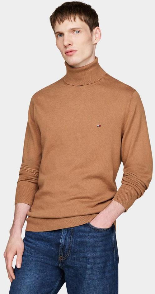 -50% Tommy Hilfiger  Tommy Hilfiger Coltrui pima org ctn cas, Kleding | Heren, Truien en Vesten, Bruin, Nieuw, Verzenden