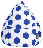 BeanBag Voetbal XL - Blauw/Wit, Huis en Inrichting, Zitzakken, Verzenden, Nieuw